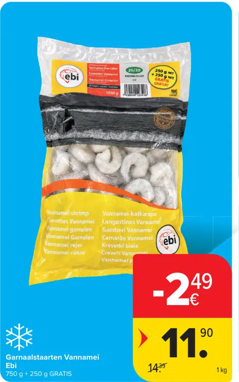 Promotie: Ebi Garnaalstaarten Vannamei