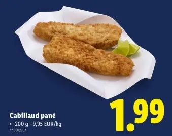 Offre: Cabillaud pané