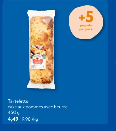 Offre: Cake aux pommes avec beurre