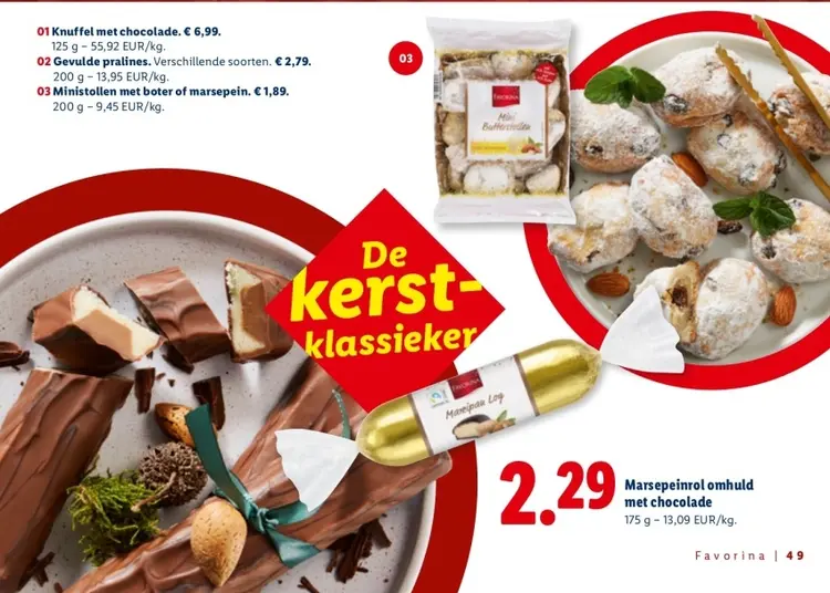 Aanbieding: Marsepeinrol omhuld met chocolade