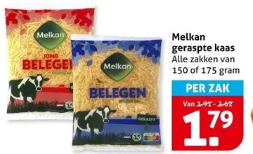 Aanbieding: Melkan geraspte kaas