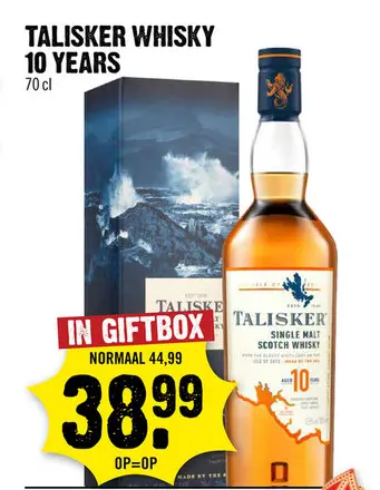 Aanbieding: Talisker Single Malt 10 Years Whisky 70 cl