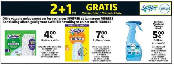 Offre: Les recharges Swiffer et la marque Febreze