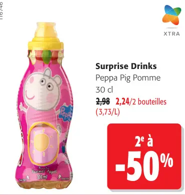 Offre: Surprise Drinks Peppa Pig Pomme