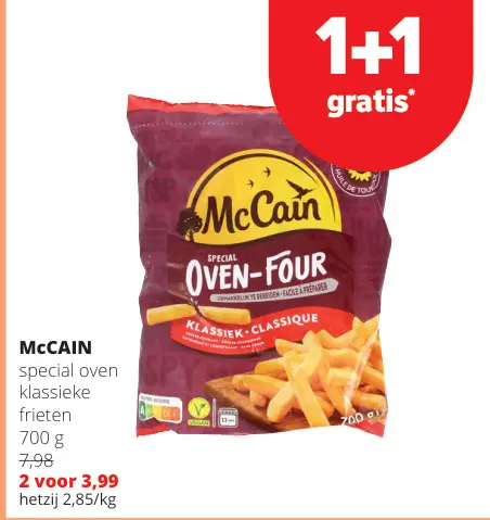 Promotie: Special oven klassieke frieten