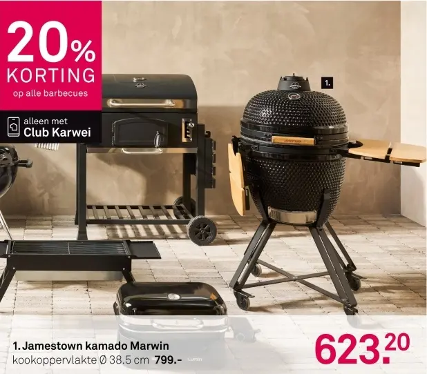 Aanbieding: Jamestown kamado Marwin