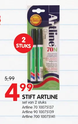 Promotie: Stift Artline