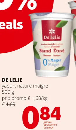Offre: yaourt nature maigre
