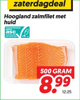 Aanbieding: Zalmfilet met huid