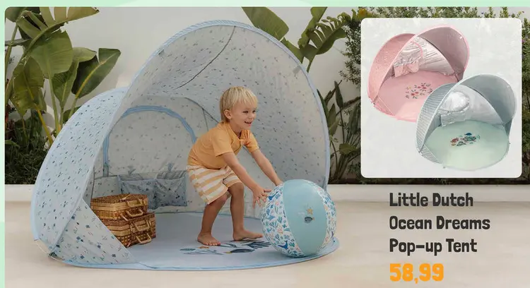 Aanbieding: Little Dutch Ocean Dreams Pop-up Tent Blauw