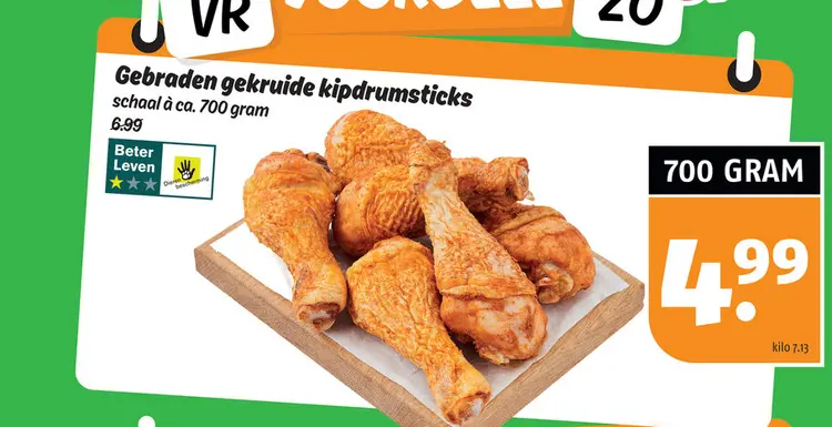 Aanbieding: Gebraden gekruide kipdrumsticks