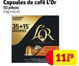 Offre: Capsules de café