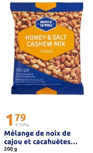 Offre: Mélange de noix de cajou et cacahuètes Snacks of the World
