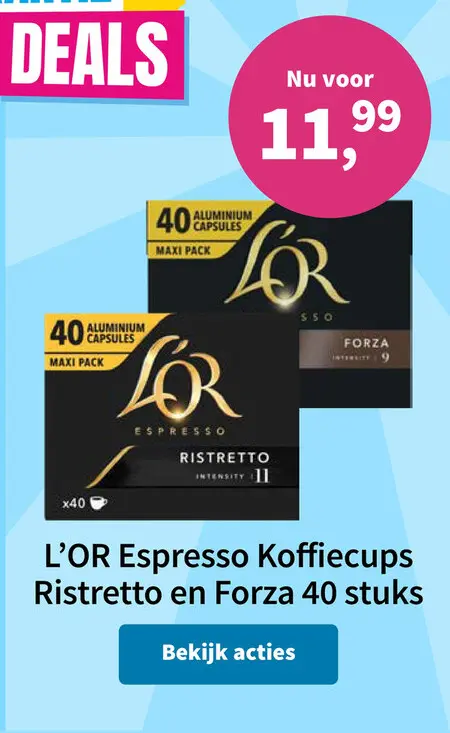 Promotie: L'OR Espresso Koffiecups Ristretto en Forza