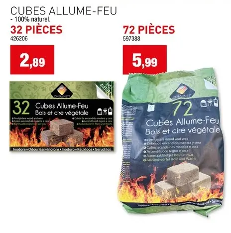 Offre: Cubes Allume-Feu