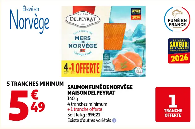 Promotie: Saumon fumé de norvège