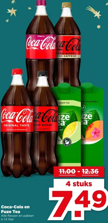 Aanbieding: Coca-Cola en Fuze Tea
