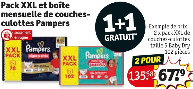 Offre: Pack XXL Et Boîte Mensuelle De Couches-culottes