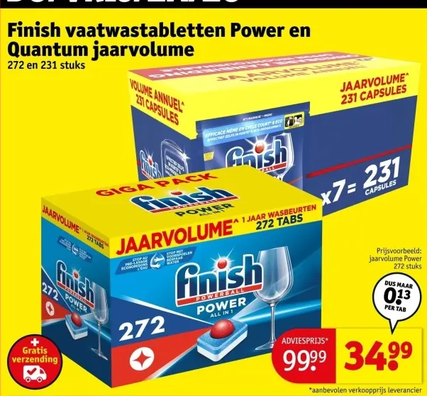 Aanbieding: Vaatwastabletten Power en Quantum jaarvolume