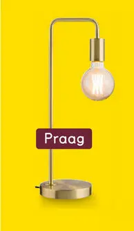 Aanbieding: Tafellamp Praag - antiek brons