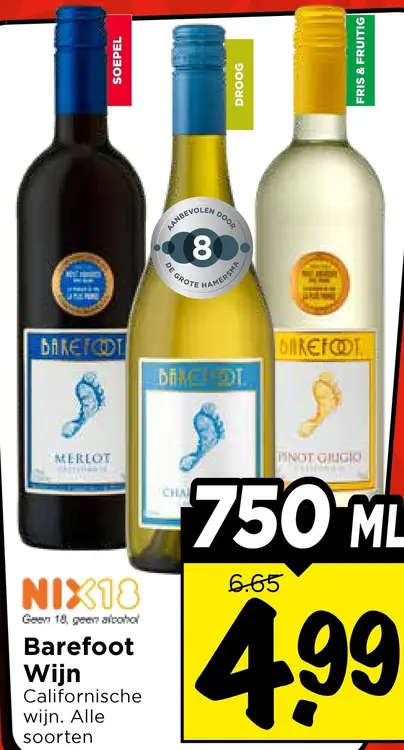 Aanbieding: Barefoot Wijn