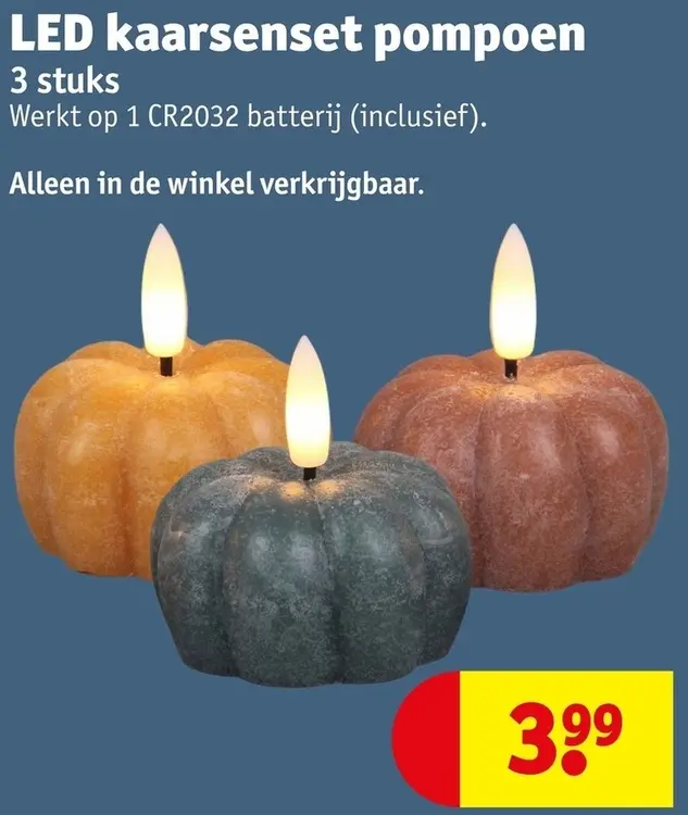 Aanbieding: LED kaarsenset pompoen