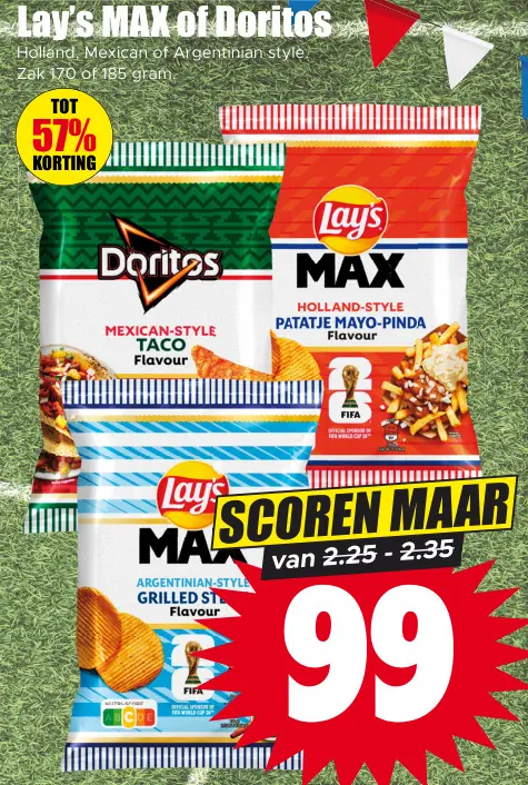 Aanbieding: Lay's MAX Of Doritos