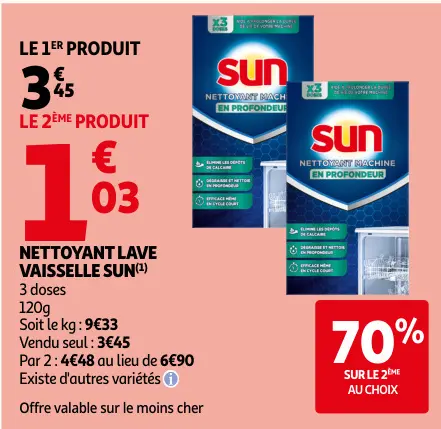 Offre: Nettoyant lave vaisselle