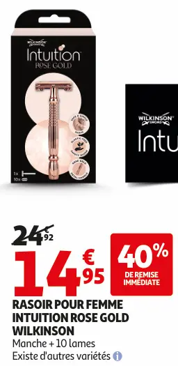 Offre: Rasoir pour femme Intuition rose gold