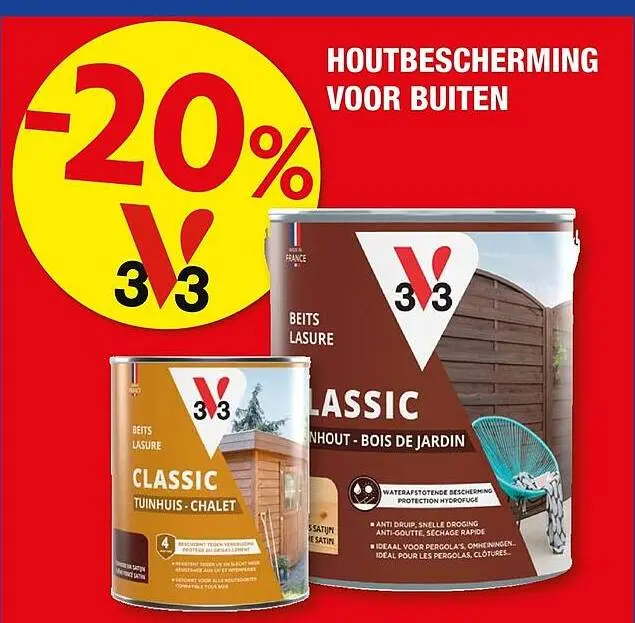 Promotie: V33 Classic Beits Lasure Houtbescherming