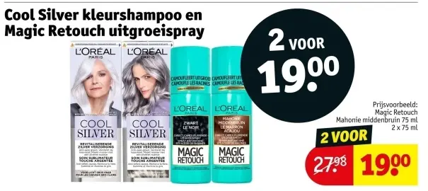 Aanbieding: Cool Silver kleurshampoo en Magic Retouch uitgroeispray