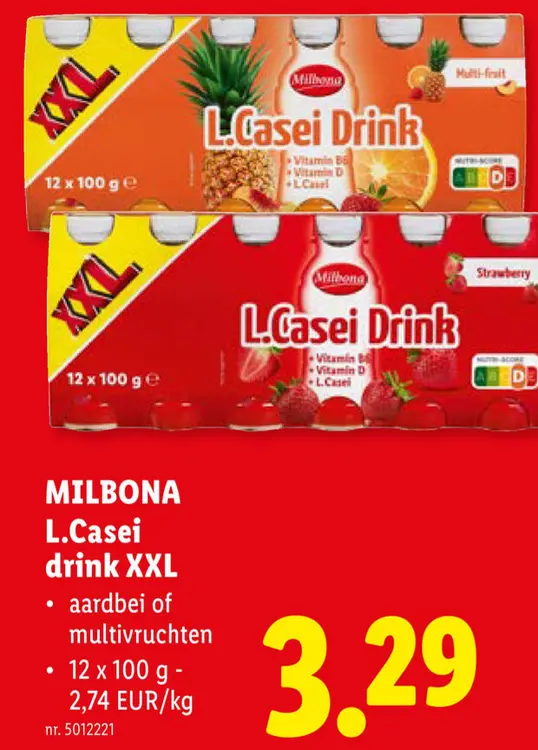 Promotie: L.Casei drink XXL