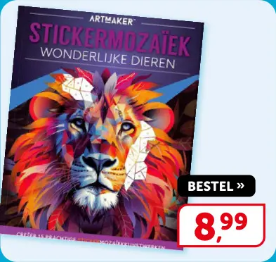 Promotie: Stickermozaïek wonderlijke dieren