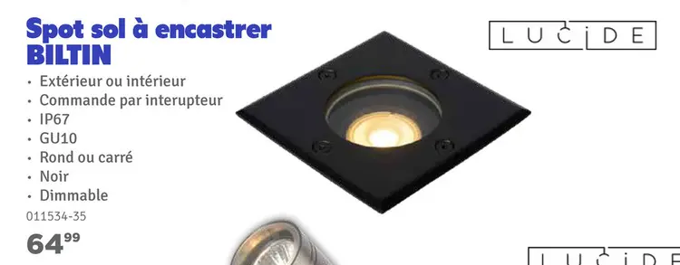 Offre: Spot sol à encastrer BILTIN