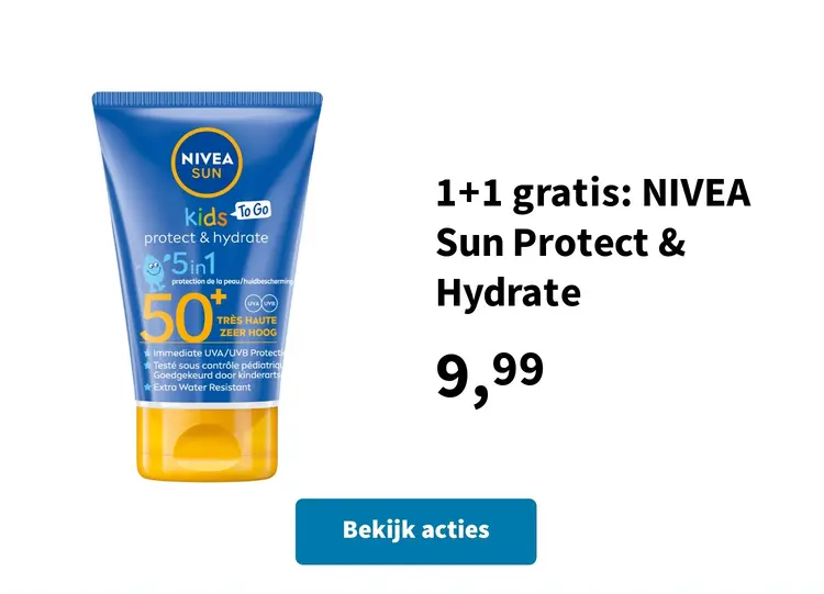 Promotie: 1+1 gratis: NIVEA Sun Protect & Hydrate