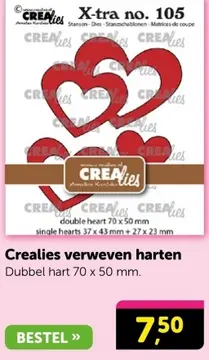 Aanbieding: Crealies verweven harten