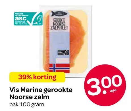 Aanbieding: gerookte Noorse zalm
