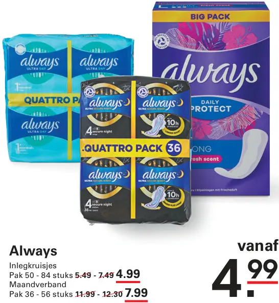 Aanbieding: Inlegkruisjes of Maandverband