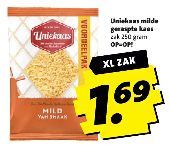 Aanbieding: Uniekaas milde geraspte kaas