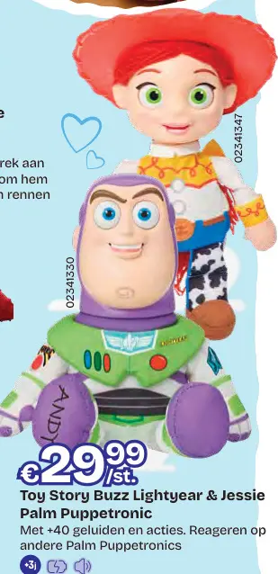 Aanbieding: Buzz Lightyear & Jessie Palm Puppetronic