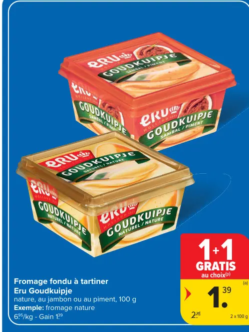 Offre: Fromage fondu à tartiner