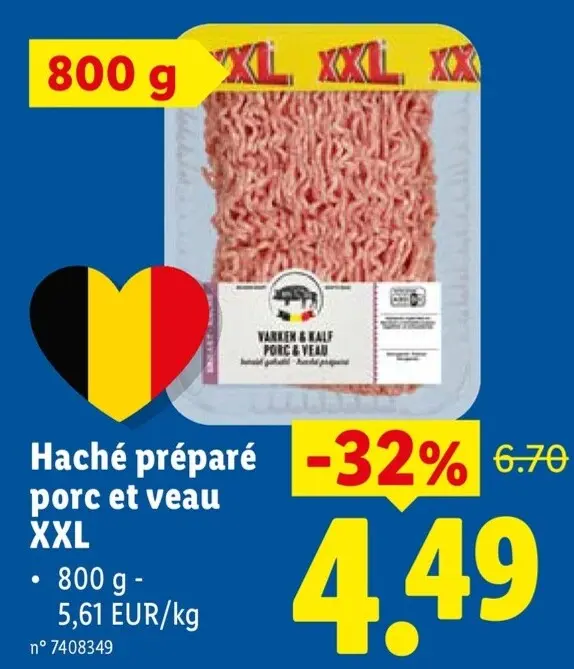 Offre: Haché préparé porc et veau XXL