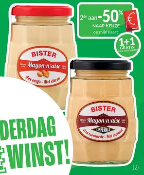 Aanbieding: Bister Mayonaise met eieren of met mosterd