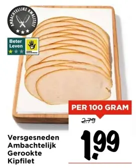Aanbieding: Versgesneden Ambachtelijk Gerookte Kipfilet