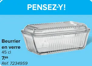 Offre: Beurrier en verre