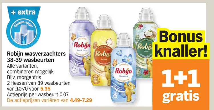Aanbieding: Robijn wasverzachters