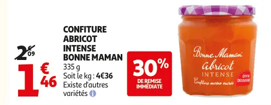 Offre: Confiture abricot intense