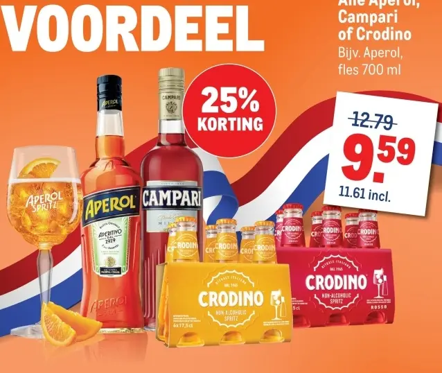 Aanbieding: Aperol, Campari of Crodino