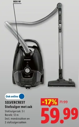 Aanbieding: Stofzuiger met zak