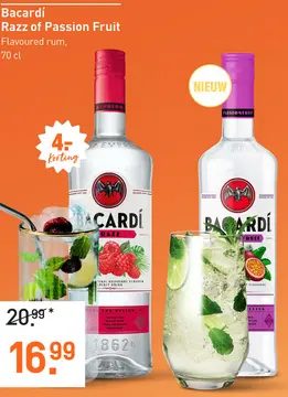 Aanbieding: Bacardí Razz 70CL Mixen